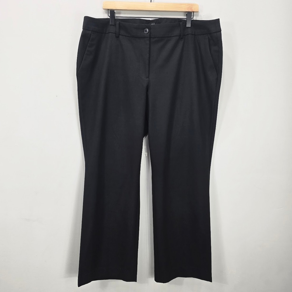 Talbots Windsor Pants Women 16W Black Trousers Straight Leg Office Career Chinos